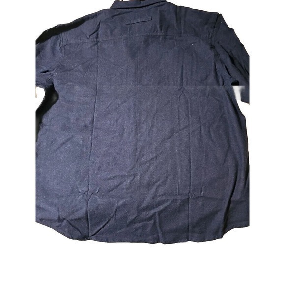 GIOBERTI Flannel Shirt Men's XL Navy BLUE Corduroy Flip Cuffs Grunge Core - Picture 4 of 5